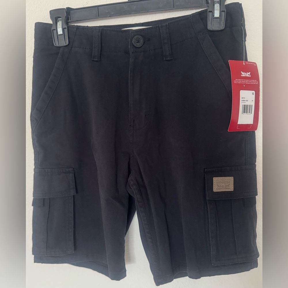 Boys Levi's Black Traditional Cargo Shorts